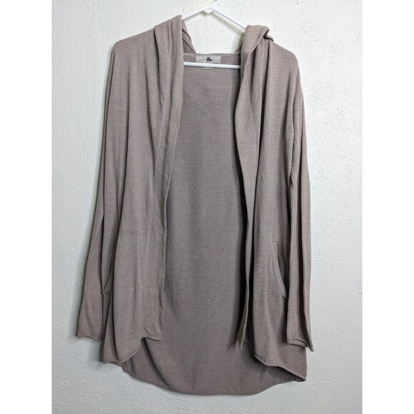 Barefoot Dreams Womens CozyChic Ultra Lite Hooded Cardigan Cardi Gray XS‎ Comfty - Picture 1 of 5